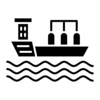 Oil Tanker Line Icon vector