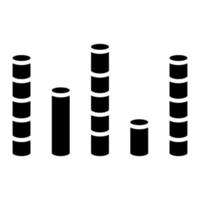 Cylindrical Bars Line Icon vector