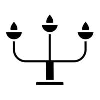 icono de glifo de candelabro vector