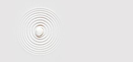 Fondo de textura de círculo zen blanco con espacio de copia