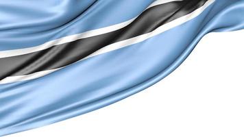 Bandera de Botswana aislado sobre fondo blanco, ilustración 3d foto