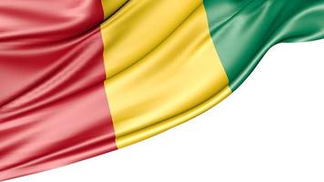 Guinea Flag Isolated on White Background, 3D Illustration photo