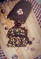 Dark Chocolate Brunette Biscuit Cake with Berries