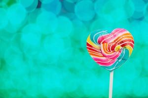 colorful heart lollipops photo