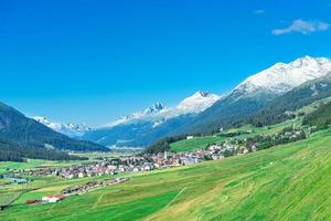 Country of Zuoz in Engadine valley near St Moritz Switzerland photo