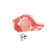 carne de cerdo fresca cruda aislada de fondo blanco foto