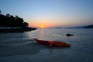 Scene of beautiful sunset at Lipe island photo