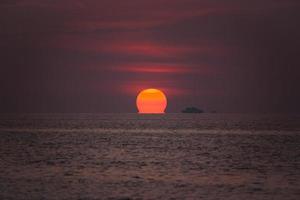 Beautiful sunset at Lipe, island, Thailand photo