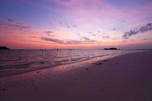 Scene of beautiful sky before sunrise at Lipe island,
