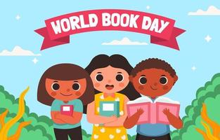 Children on World Book Day Concept vector