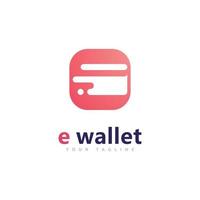 E wallet logo design vector design template