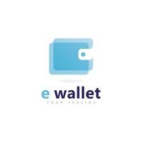 E wallet logo design vector design template