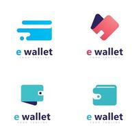 E wallet logo design vector design template