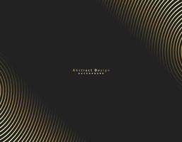 Golden wave line background vector