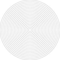 elemento de círculo concéntrico. anillo de color blanco y negro. Ilustración de vector abstracto para onda de sonido, gráfico monocromo.