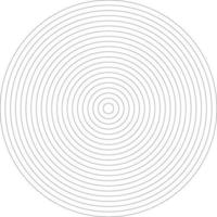Concentric circle element. Black and white color ring. Abstract  vector illustration for sound wave, Monochrome graphic.