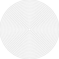 Concentric circle element. Black and white color ring. Abstract  vector illustration for sound wave, Monochrome graphic.