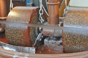 detalle de la máquina mezcladora para la producción de chocolate foto