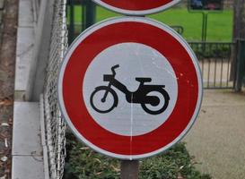 no motorcycles sign photo