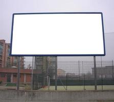 Blank billboard hoarding with copyspace photo