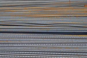 Reinforcing bar aka reinforcing steel or rebar for reinforced co photo