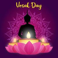 Happy Vesak Day Concept vector