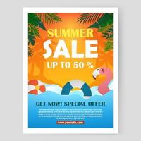 cartel de venta de verano vector