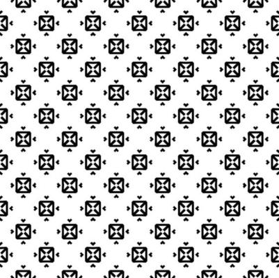 Black and white seamless pattern texture. Greyscale ornamental graphic design. Mosaic ornaments.