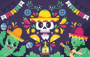 Cinco De Mayo Festival With Colorful vector