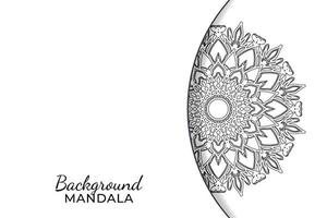 hand drawn indian ornament mandala on background style. vector