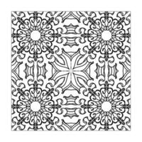 Mandala seamless pattern floral ornament. vector