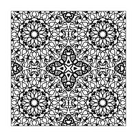 Mandala seamless pattern floral ornament vector