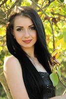 Brunette young girl portait outdoor photo