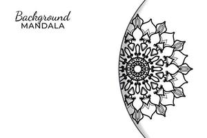 mandala de adorno indio dibujada a mano en estilo de fondo. vector