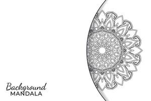 mandala de adorno indio dibujada a mano en estilo de fondo. vector