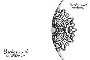 hand drawn indian ornament mandala on background style. vector