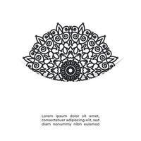 hand drawn indian ornament mandala on background style. vector