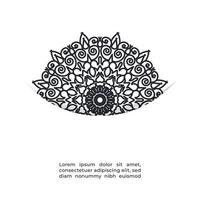 hand drawn indian ornament mandala on background style. vector