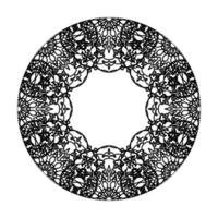 Circular pattern mandala art decoration elements. vector