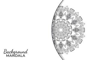 hand drawn indian ornament mandala on background style. vector