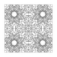 Mandala seamless pattern floral ornament vector