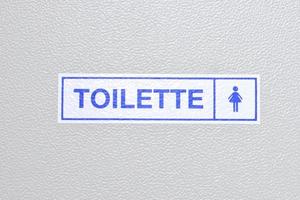 Detail of a wc or toilet sign