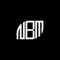 NBM letter logo design on black background. NBM creative initials letter logo concept. NBM letter design. vector