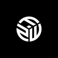 FZW letter logo design on black background. FZW creative initials letter logo concept. FZW letter design. vector
