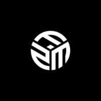 diseño de logotipo de letra fzm sobre fondo negro. concepto de logotipo de letra de iniciales creativas fzm. diseño de letras fzm. vector