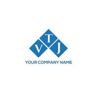 diseño de logotipo de letra vtj sobre fondo blanco. concepto de logotipo de letra de iniciales creativas vtj. diseño de letras vtj. vector