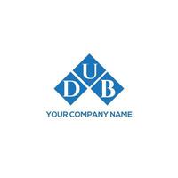 DUB letter logo design on white background. DUB creative initials letter logo concept. DUB letter design. vector