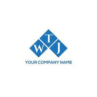 WTJ letter logo design on white background. WTJ creative initials letter logo concept. WTJ letter design. vector