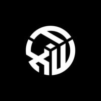 diseño del logotipo de la letra fxw sobre fondo negro. fxvw concepto de logotipo de letra de iniciales creativas. diseño de letras fxvw. vector
