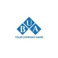 BUA letter logo design on white background. BUA creative initials letter logo concept. BUA letter design. vector